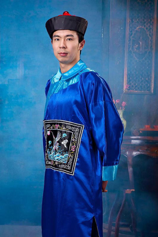 中国古典衣服 清朝文官補服 舞台衣装