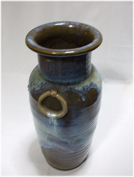 石湾海鼠釉瓶　中国陶磁器