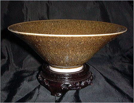 茶葉末釉斗笠碗　　　中国陶磁器